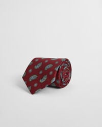 corbata de cachemira - rojo abultado