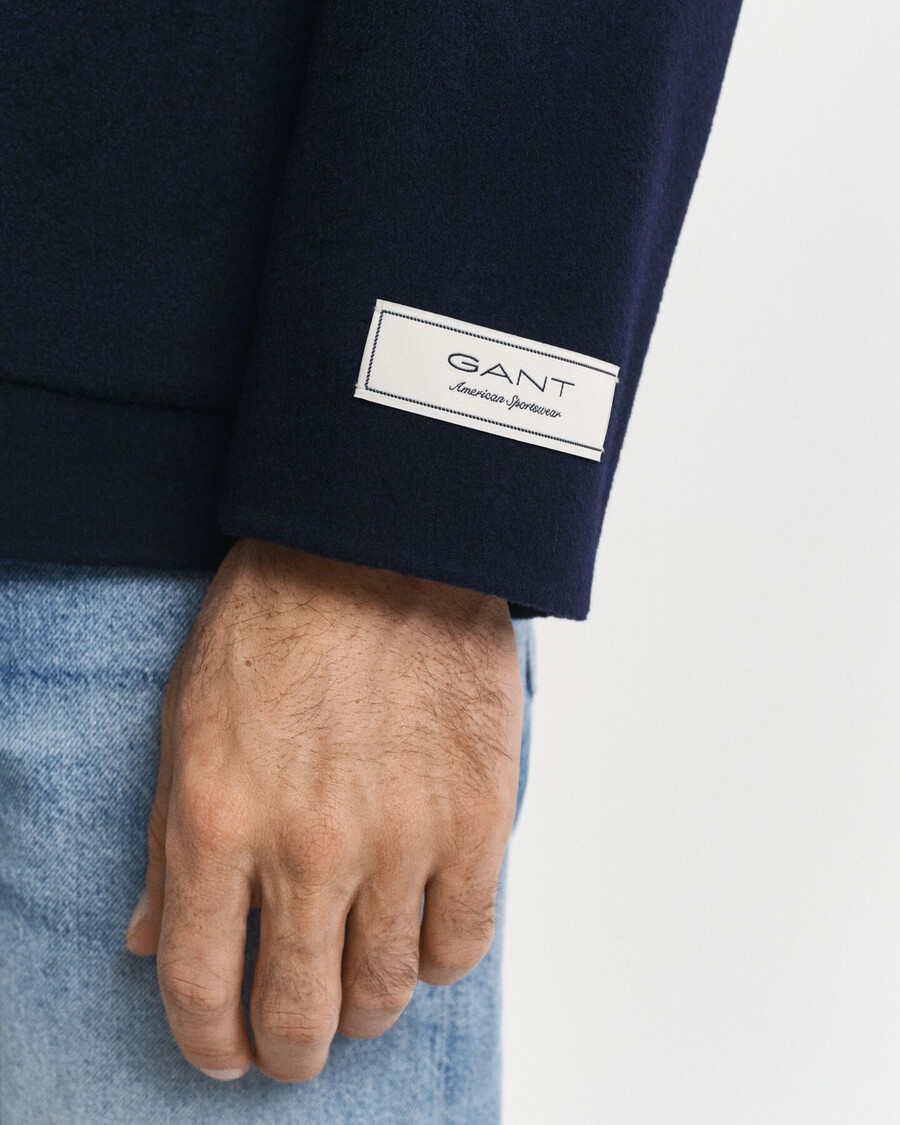 blazer club cosido a mano - azul noche