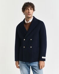 blazer club cosido a mano - azul noche
