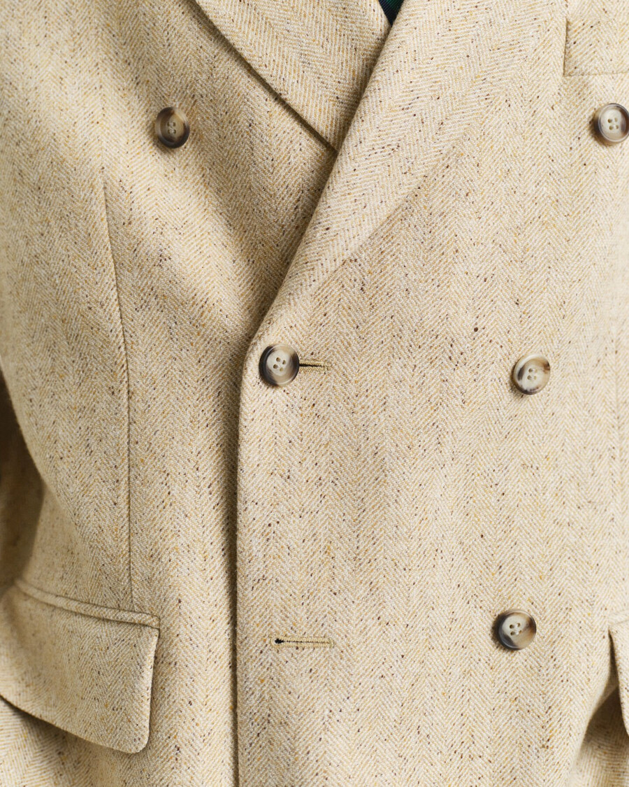 chaqueta de traje de espiga nepps de corte relajado - beige hormigón
