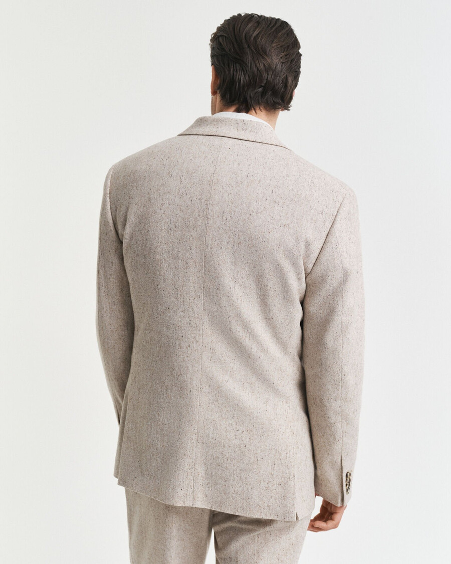 chaqueta de traje donegal de corte entallado - melange de semillas