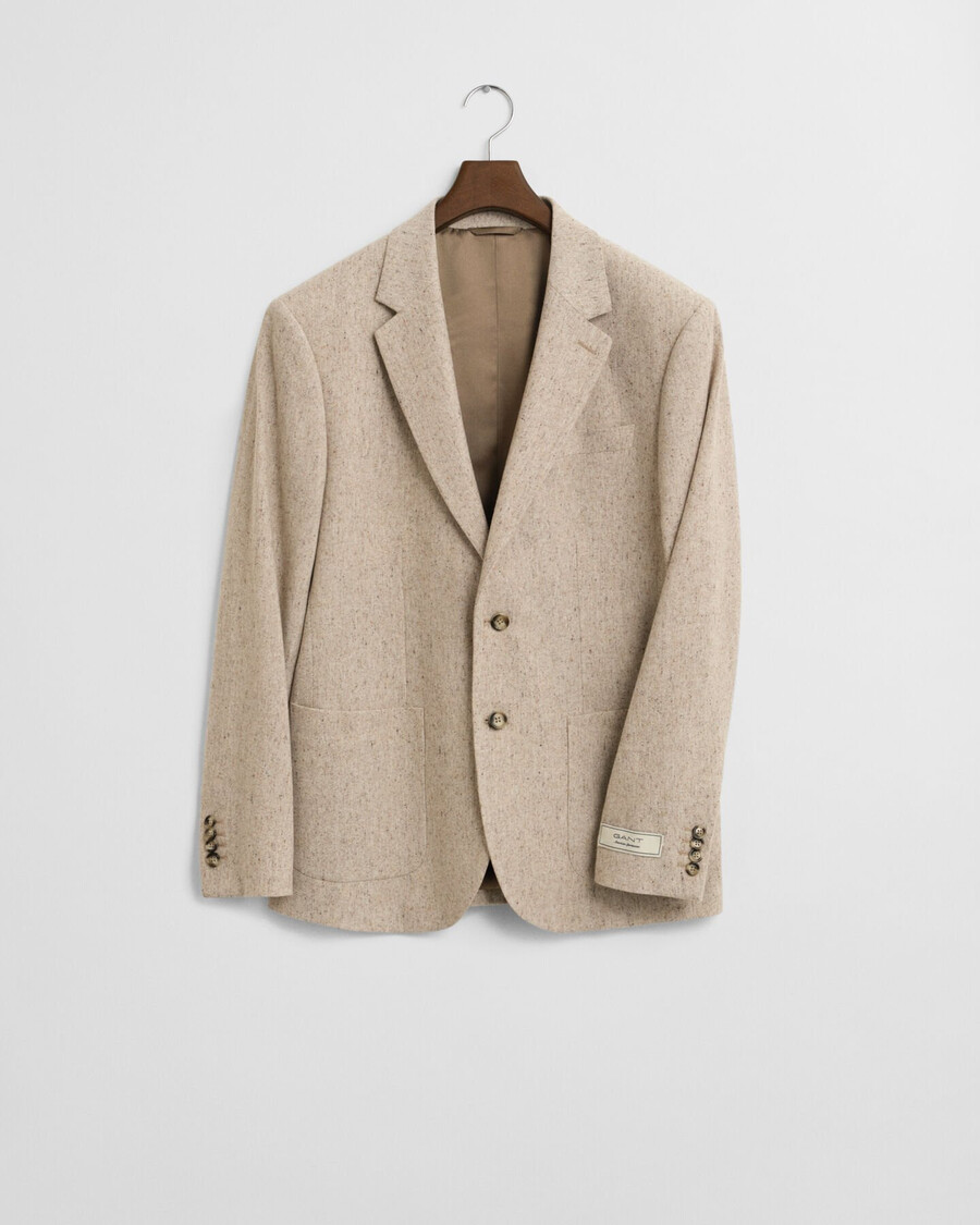 chaqueta de traje donegal de corte entallado - melange de semillas
