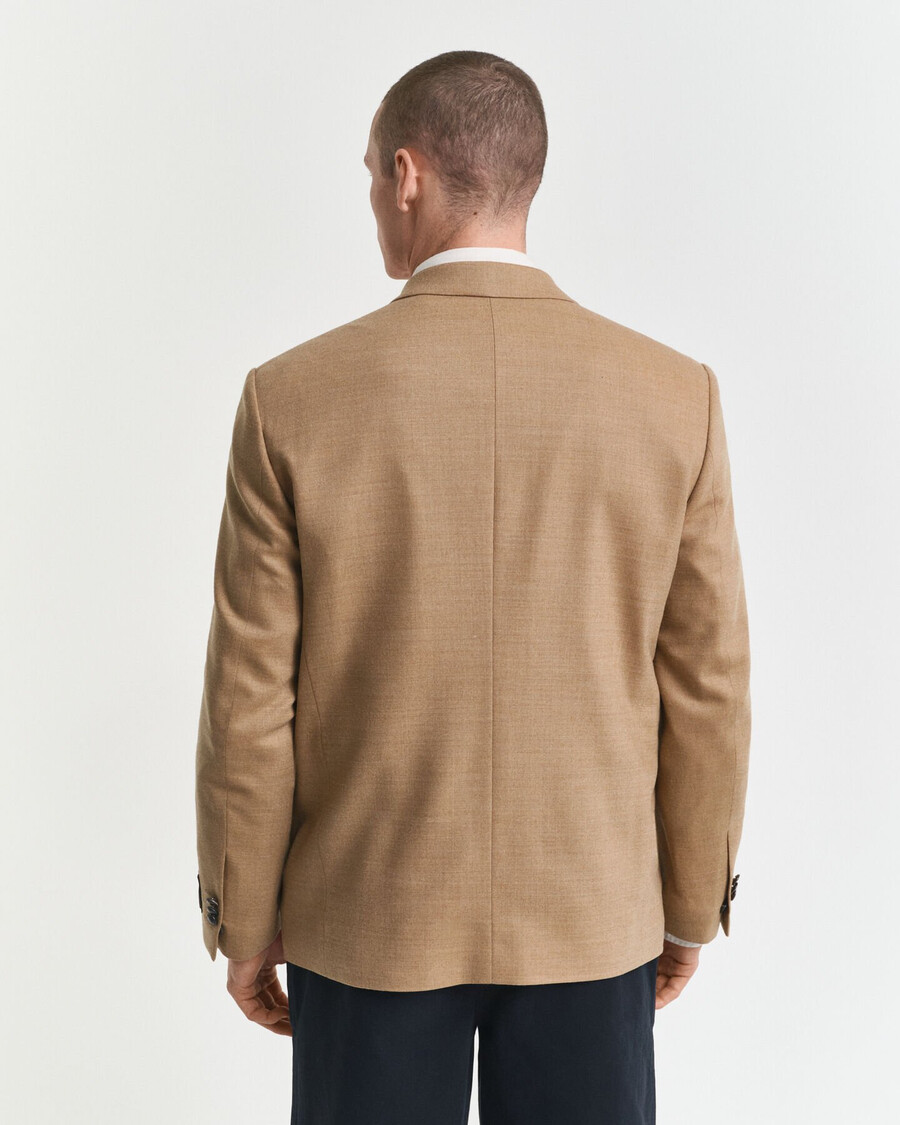 blazer club de franela camel - caqui cálido