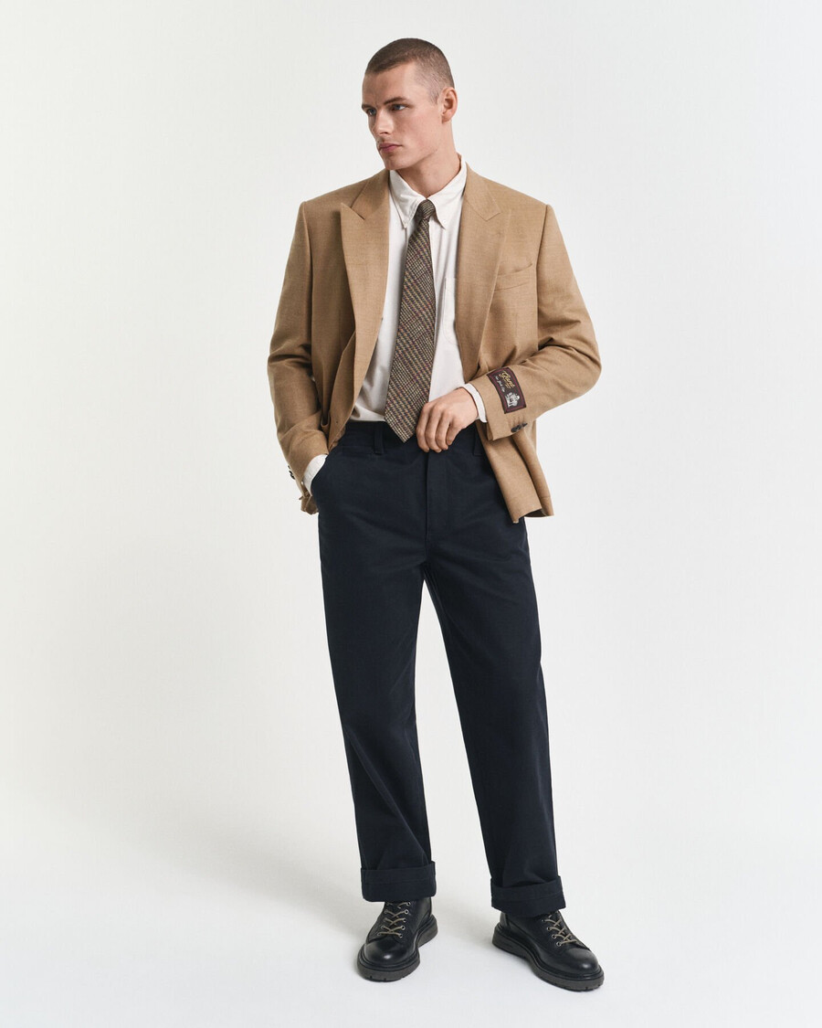 blazer club de franela camel - caqui cálido