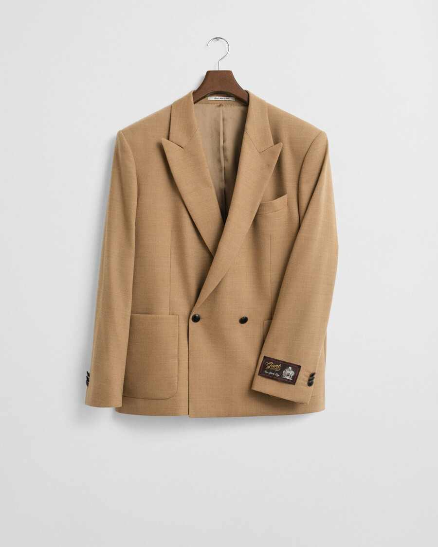 blazer club de franela camel - caqui cálido