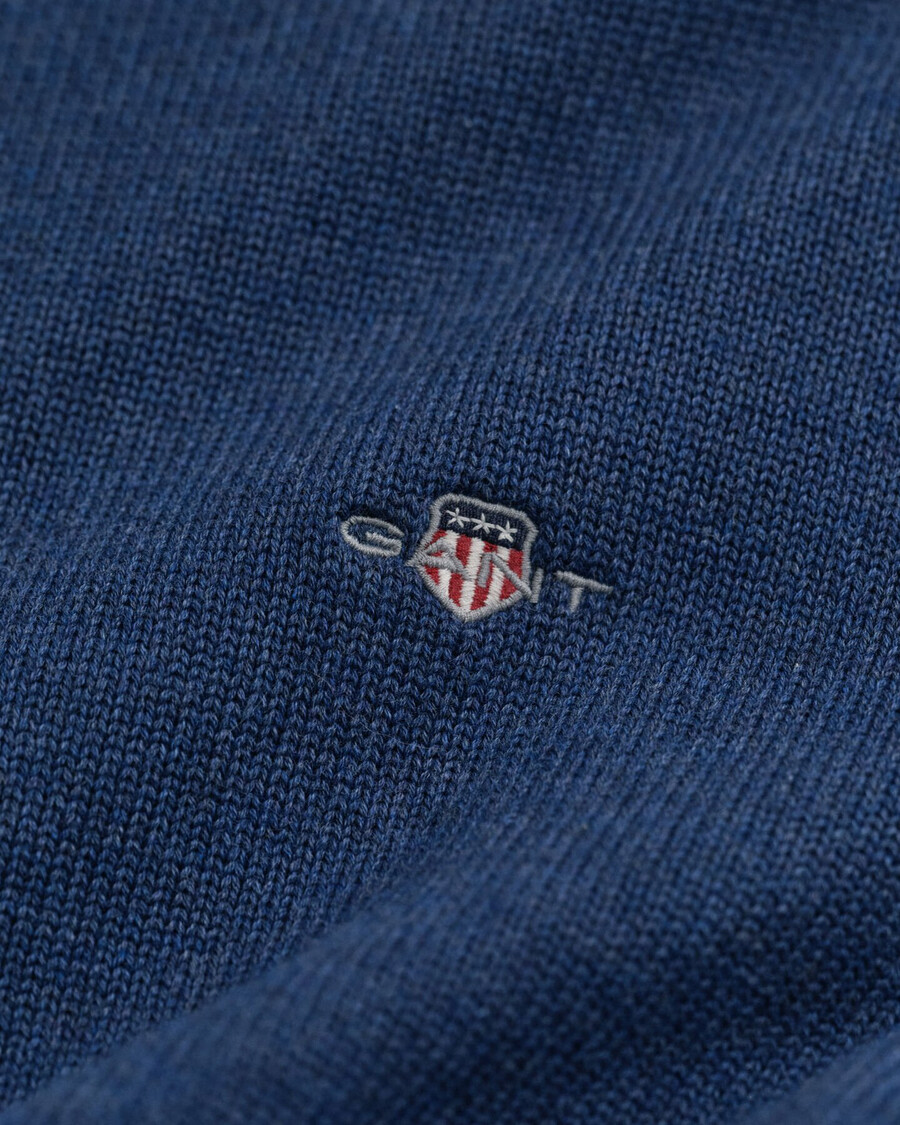 suéter casual de algodón con media cremallera - dk jeansblue melange