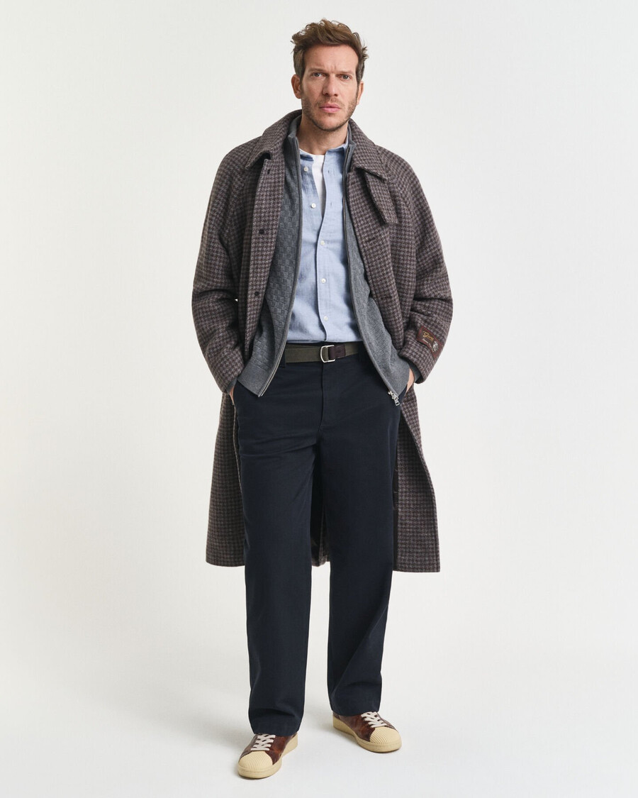 suéter con cremallera y microtextura - gris oscuro melange