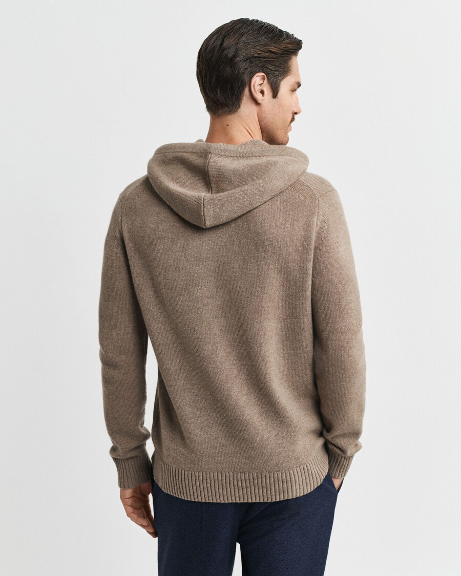 sudadera con capucha de mezcla de cachemira - dk sand melange