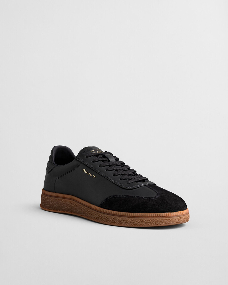 zapatillas de cuero cuzmo - negras