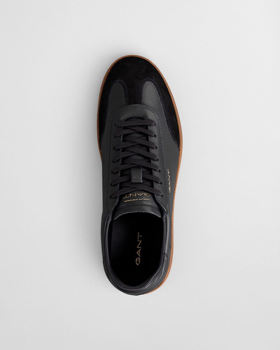 zapatillas de cuero cuzmo - negras