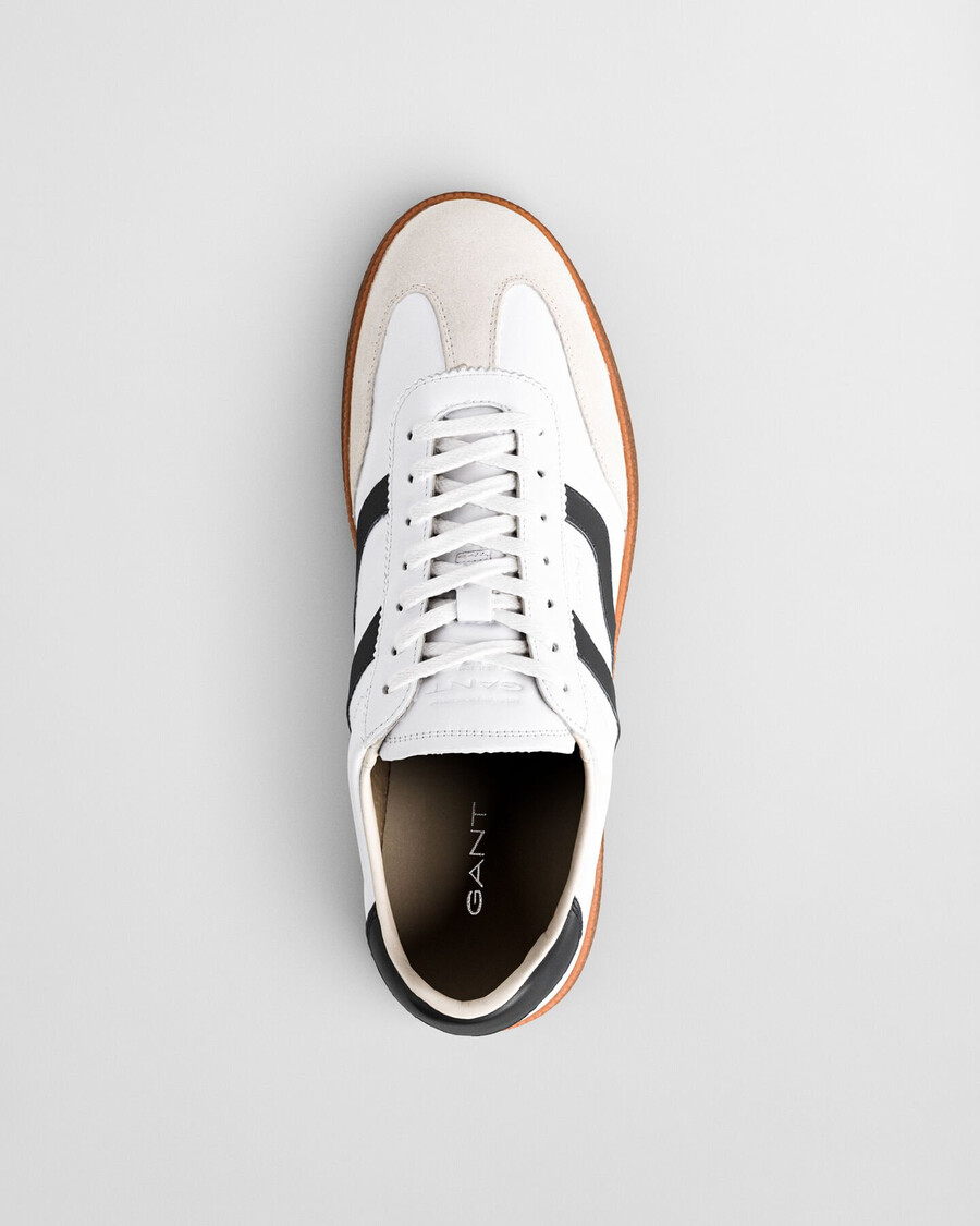 zapatillas de cuero cuzmo - negroblanco