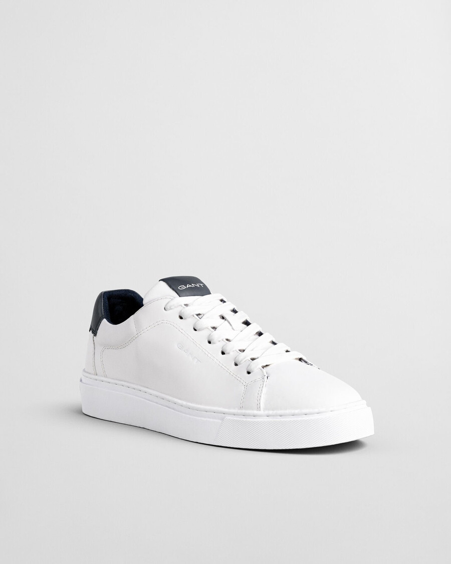 zapatillas de cuero mcjulien - azul marinoblanco