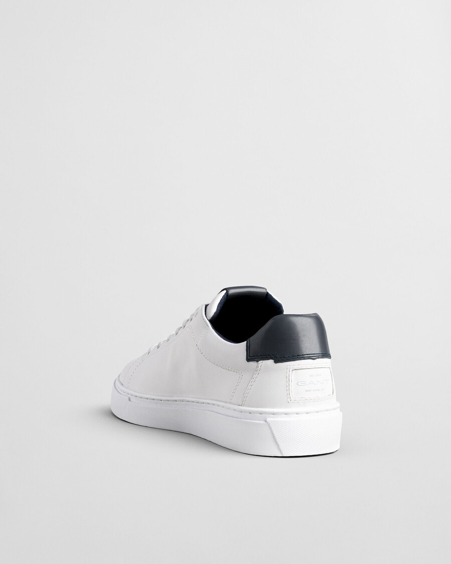 zapatillas de cuero mcjulien - azul marinoblanco