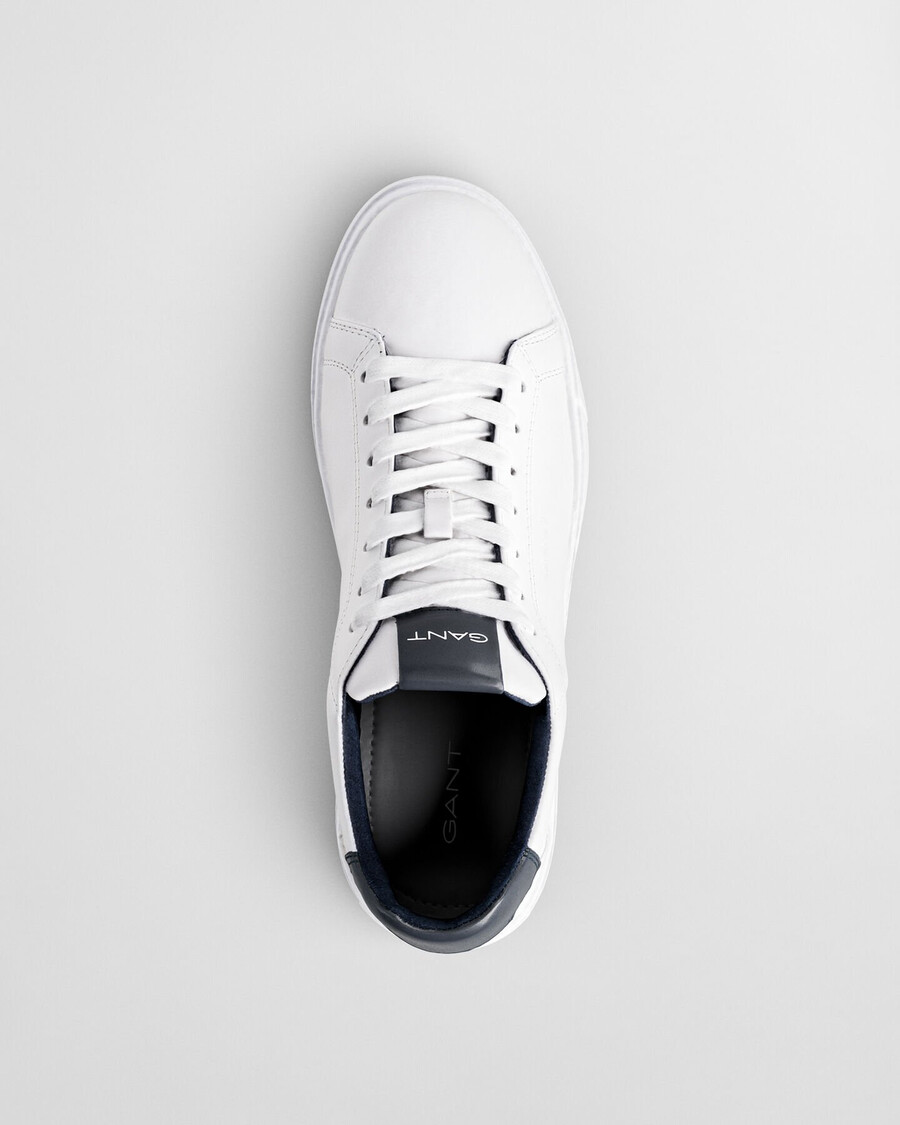 zapatillas de cuero mcjulien - azul marinoblanco