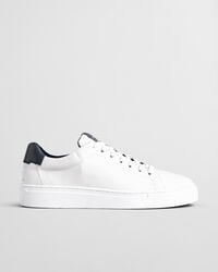 zapatillas de cuero mcjulien - azul marinoblanco