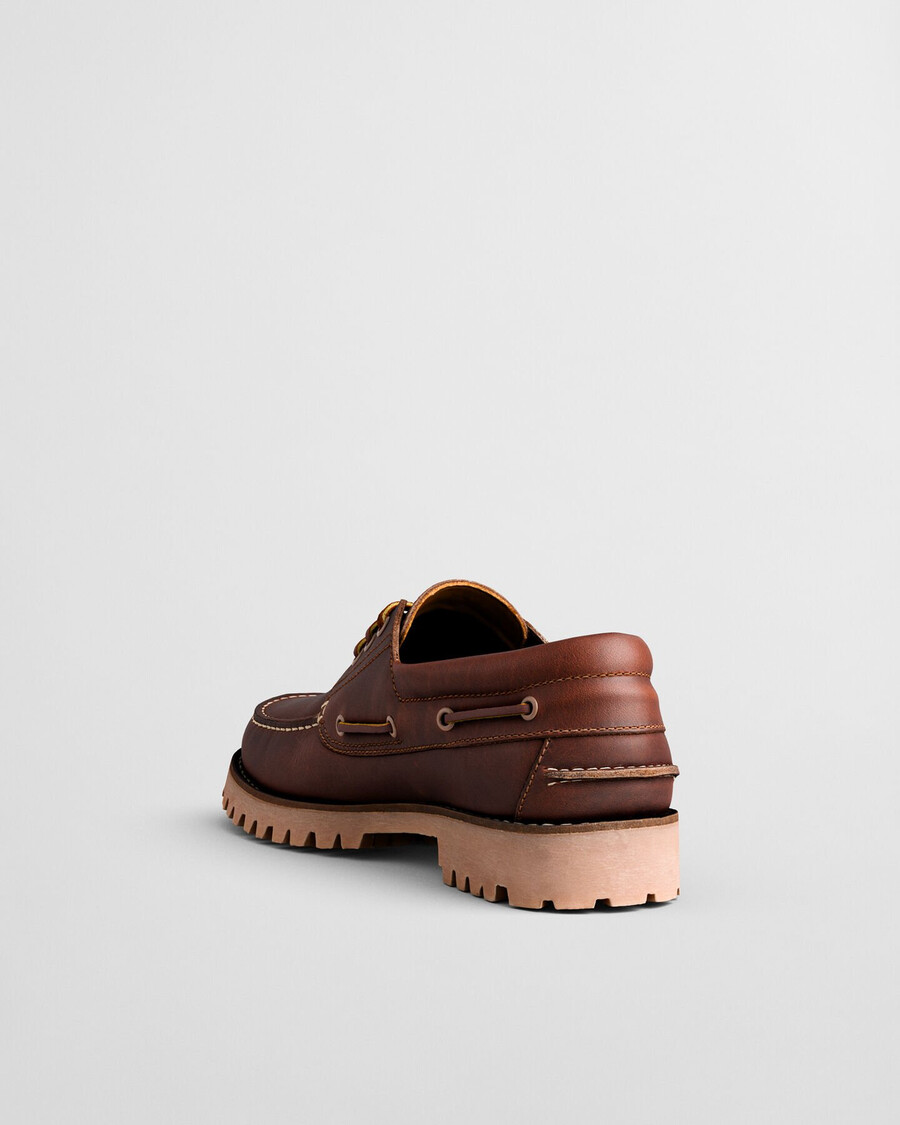 zapatos bajos con cordones tratton - coñac