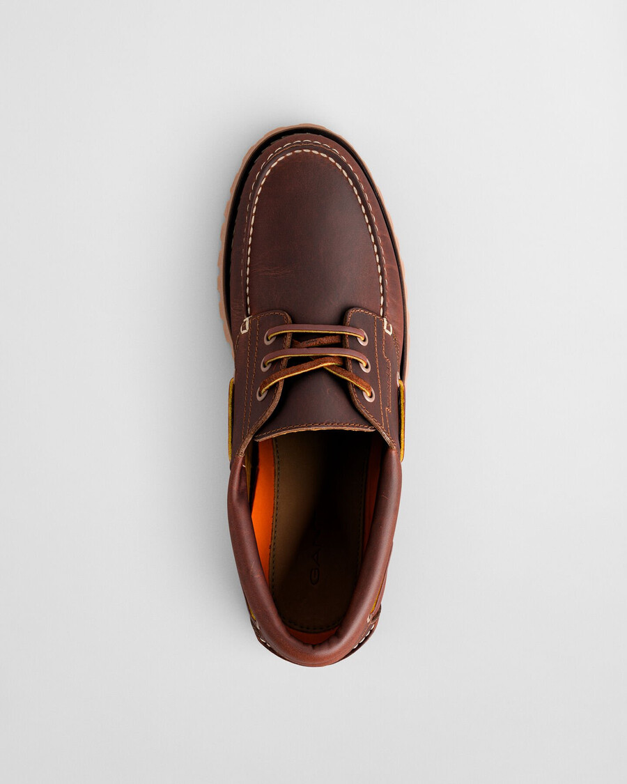 zapatos bajos con cordones tratton - coñac