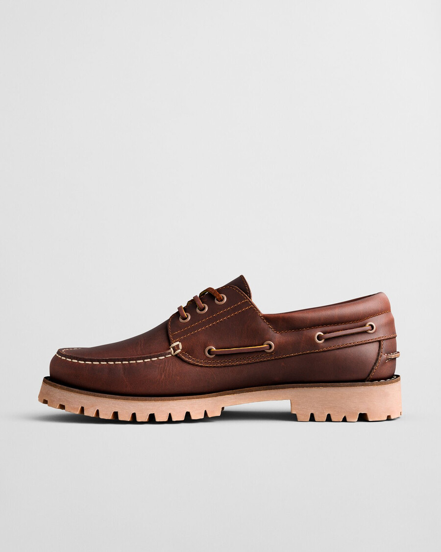zapatos bajos con cordones tratton - coñac