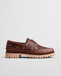 zapatos bajos con cordones tratton - coñac