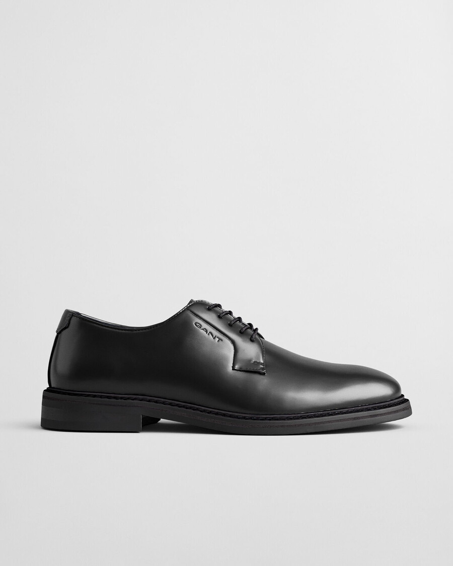 zapatos derby de cuero bidford - negro