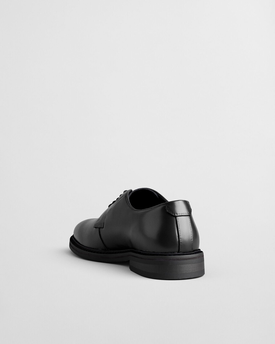 zapatos derby de cuero bidford - negro