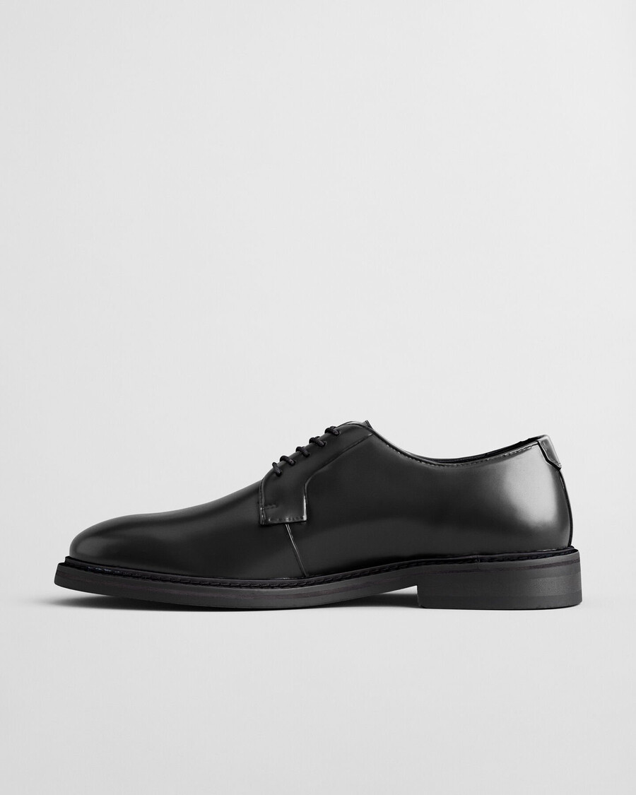 zapatos derby de cuero bidford - negro