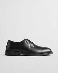 zapatos derby de cuero bidford - negro