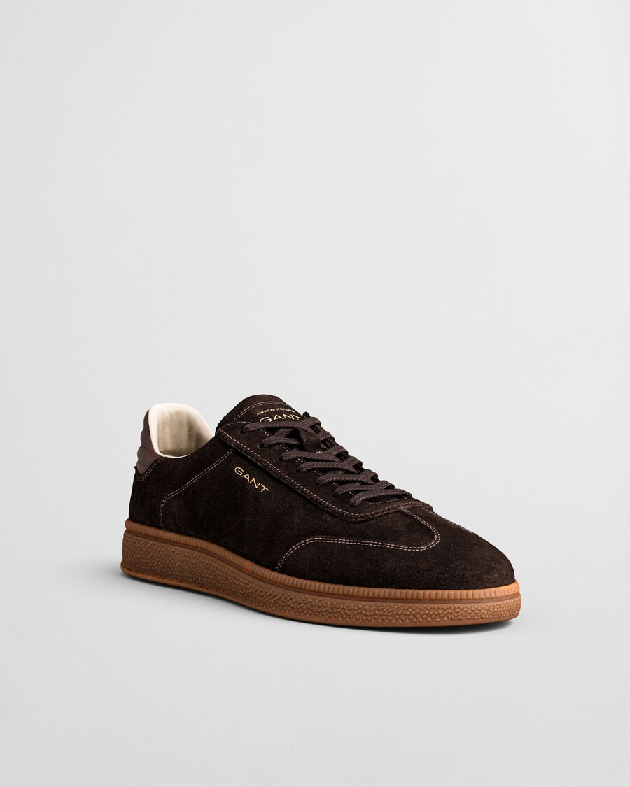 zapatillas cuzmo suede - marrón oscuro