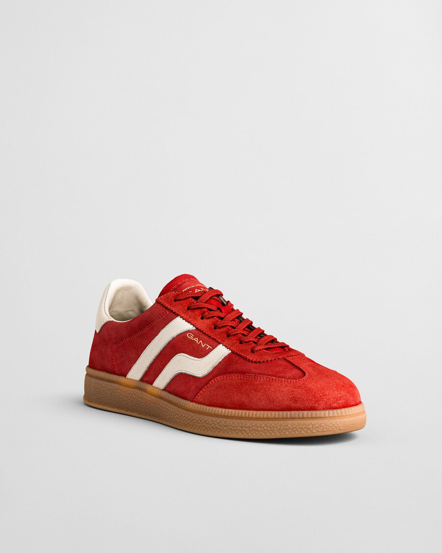 zapatillas cuzmo suede - rojo intenso