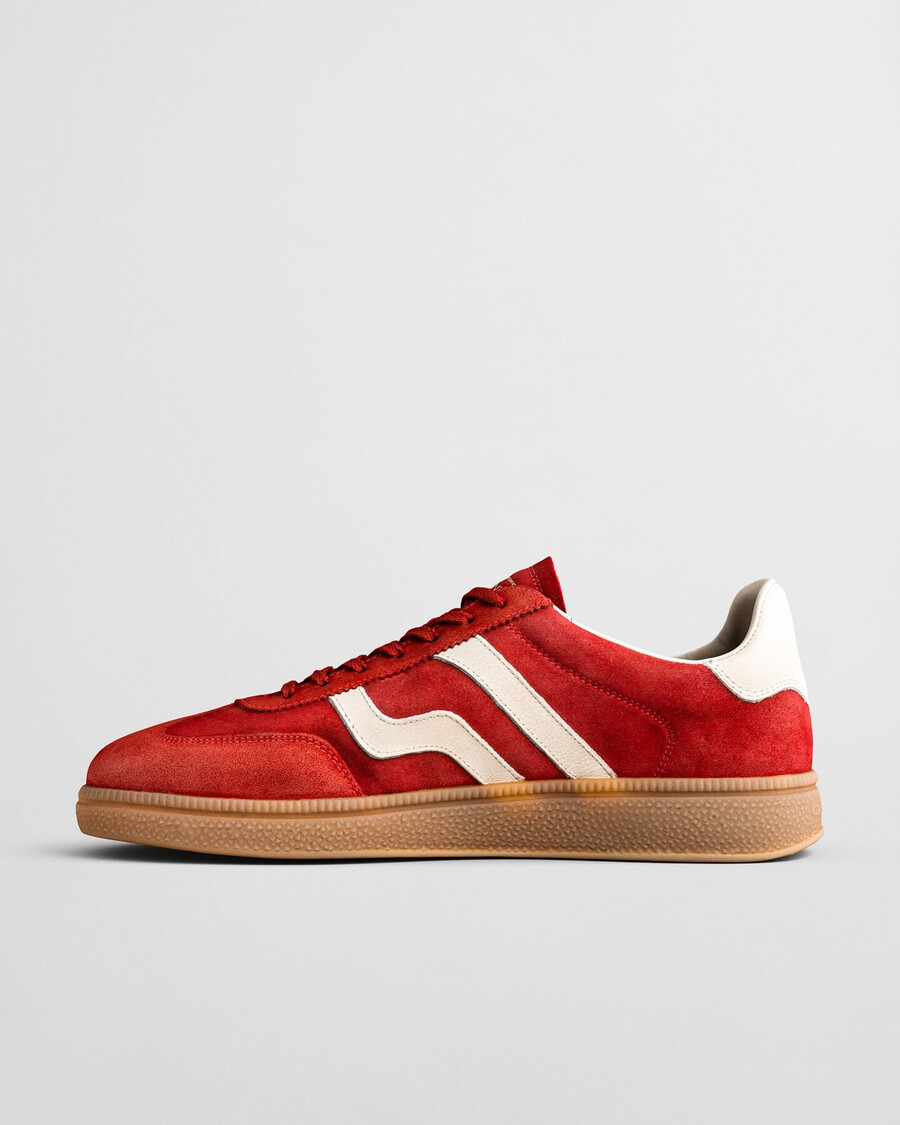 zapatillas cuzmo suede - rojo intenso