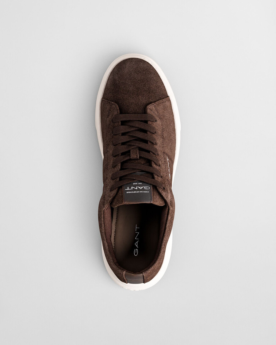 zapatillas joree de ante - marrón oscuro