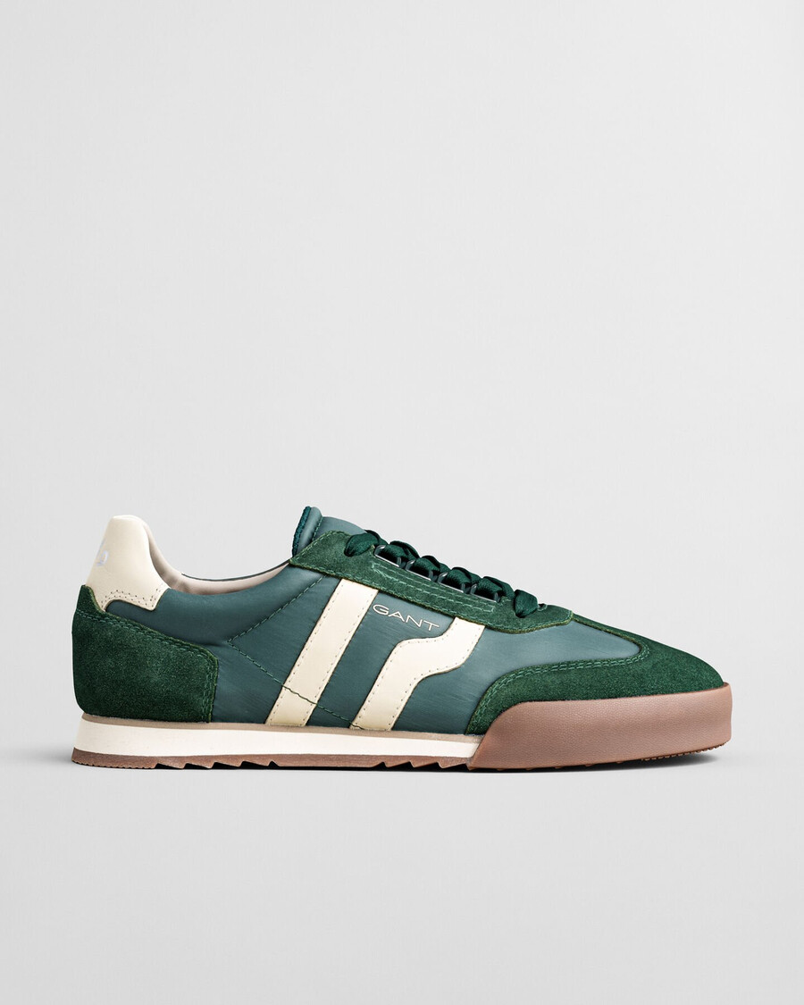 zapatillas de ante baylle - verde pino