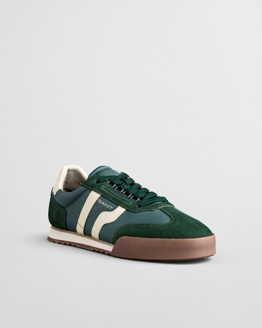 zapatillas de ante baylle - verde pino