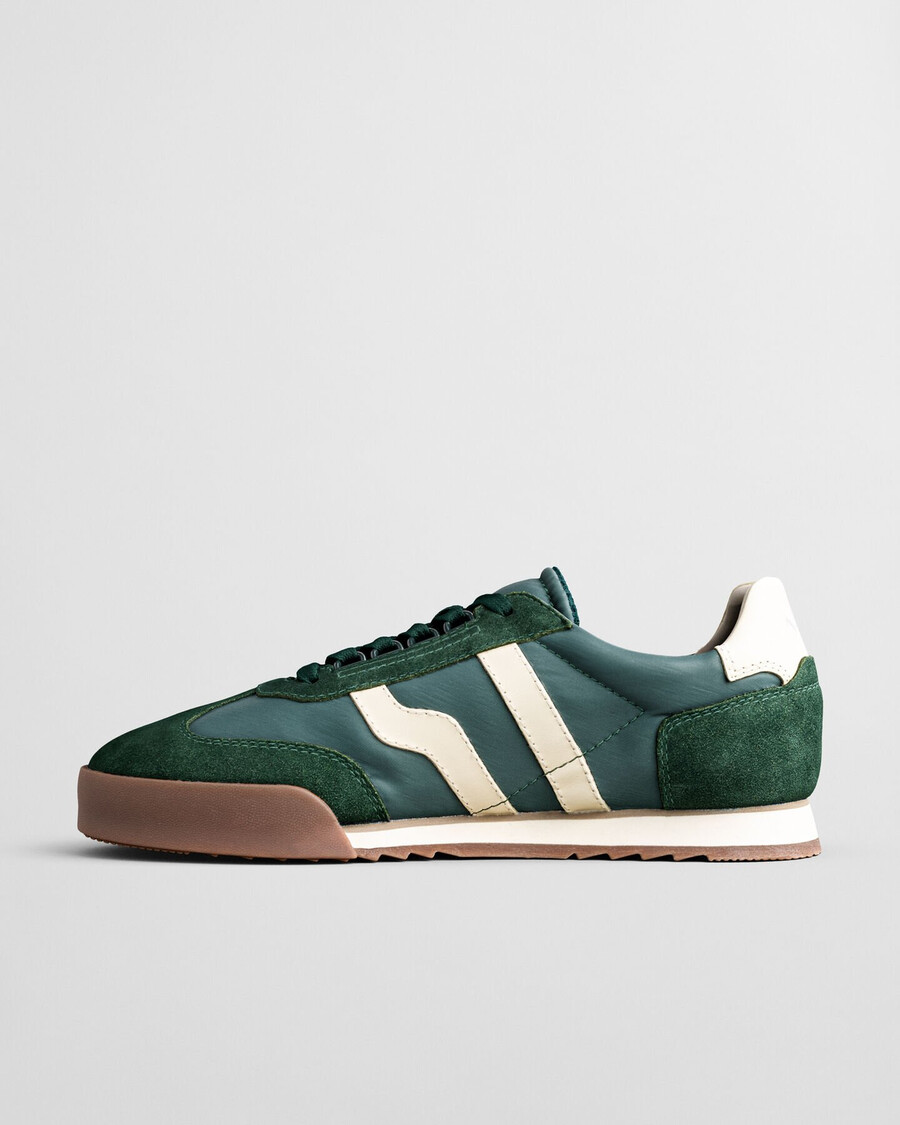zapatillas de ante baylle - verde pino