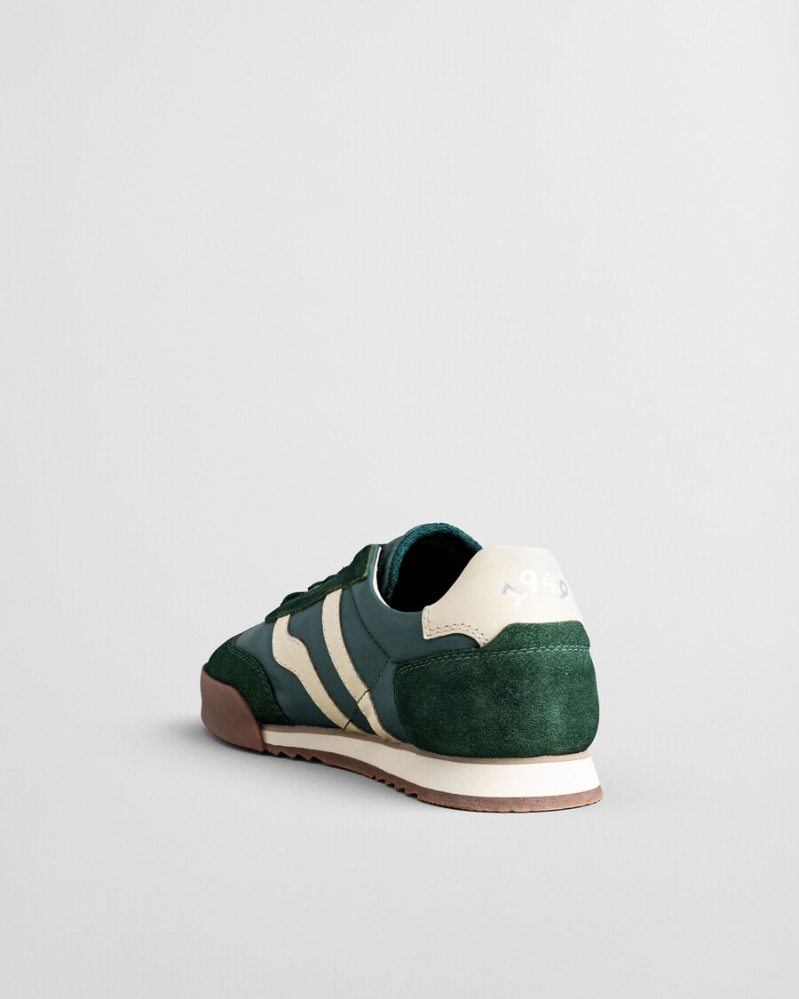 zapatillas de ante baylle - verde pino