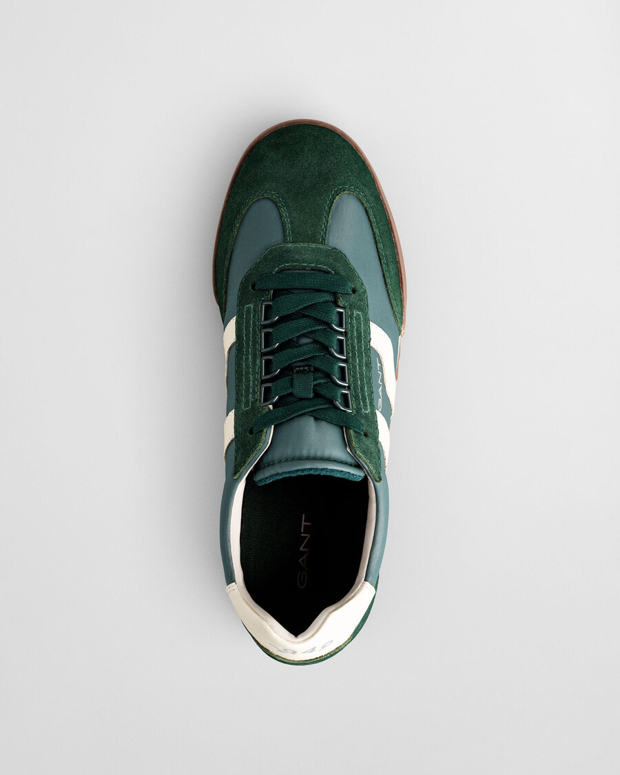 zapatillas de ante baylle - verde pino