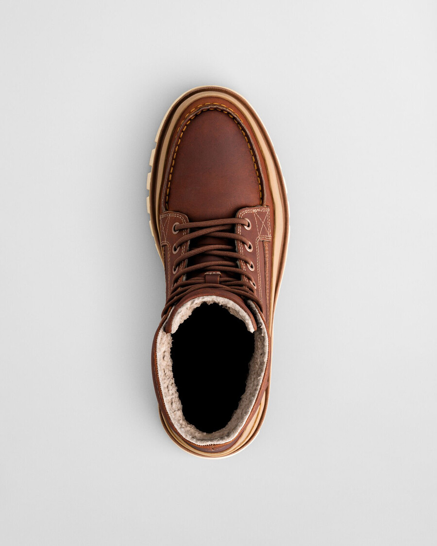 botas de piel nebrada mid - coñac