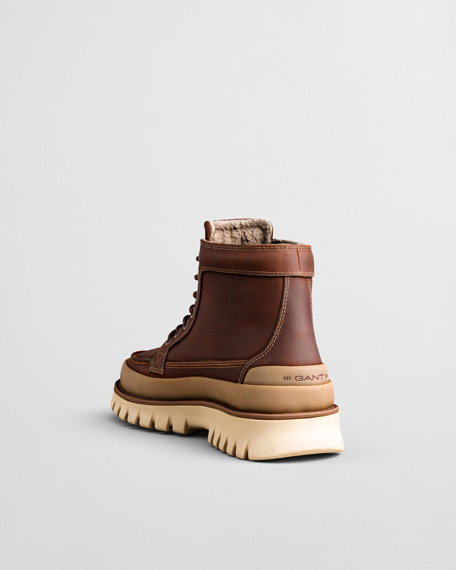 botas de piel nebrada mid - coñac