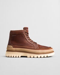 botas de piel nebrada mid - coñac