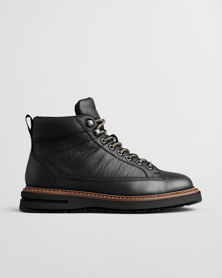 botas de cuero hillprep mid - negras
