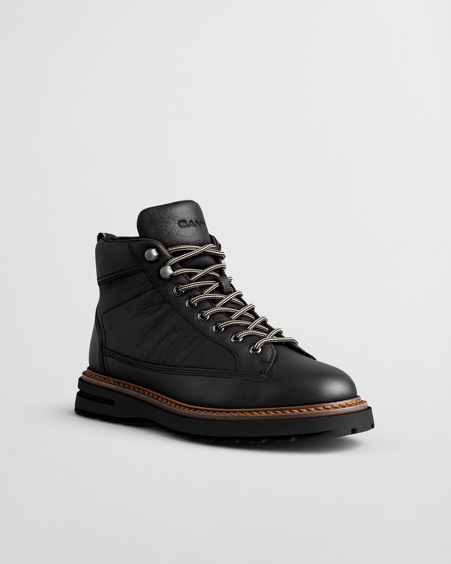 botas de cuero hillprep mid - negras