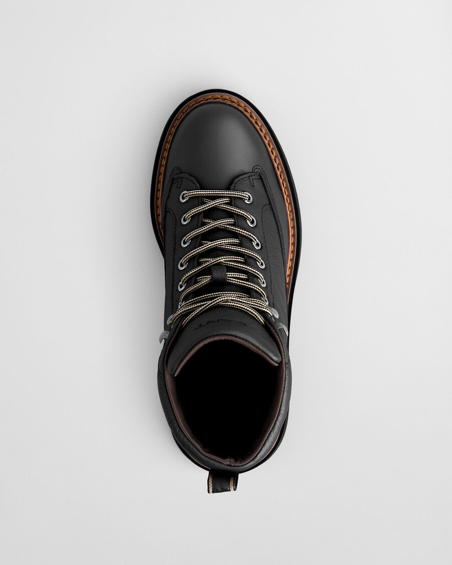 botas de cuero hillprep mid - negras
