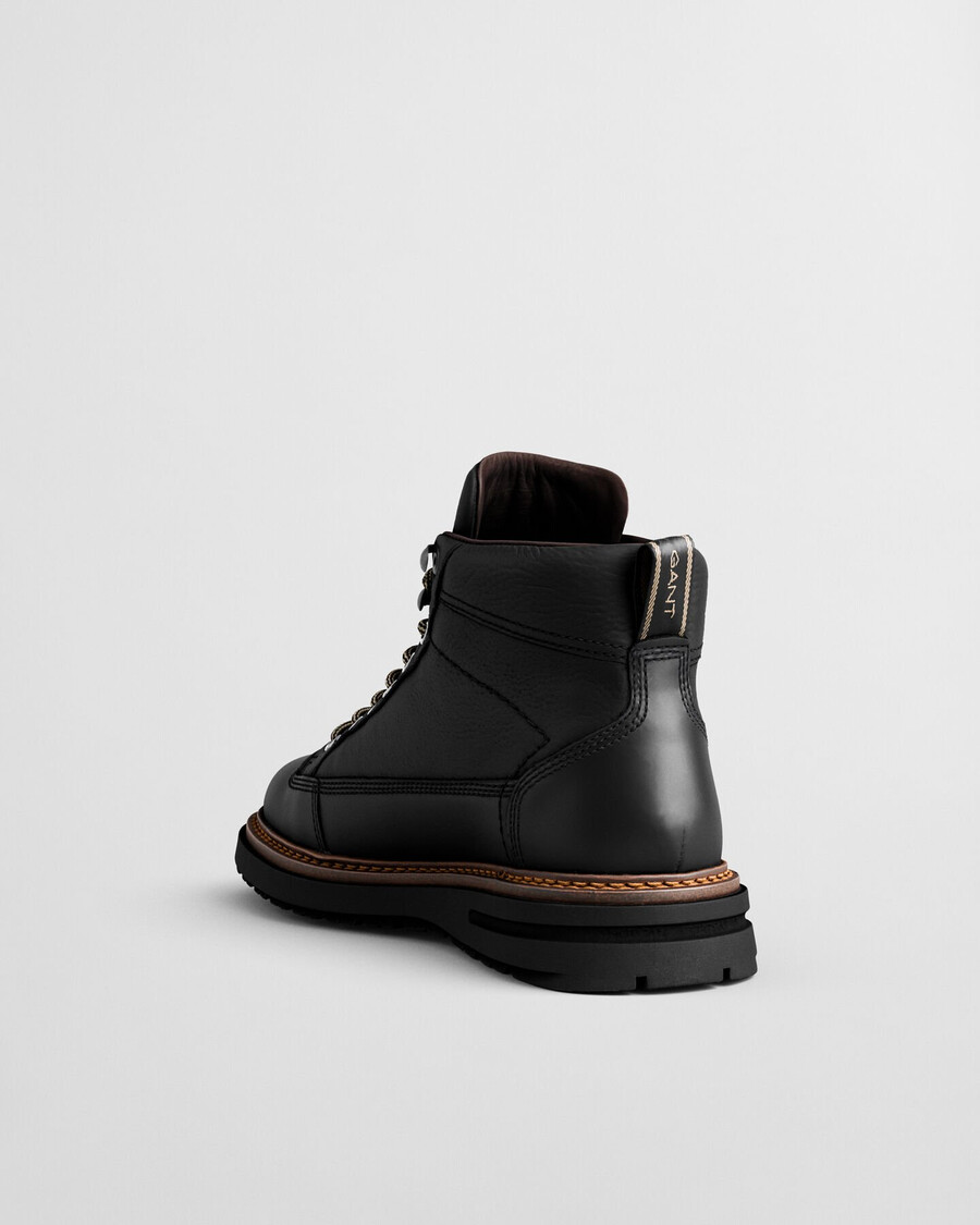 botas de cuero hillprep mid - negras