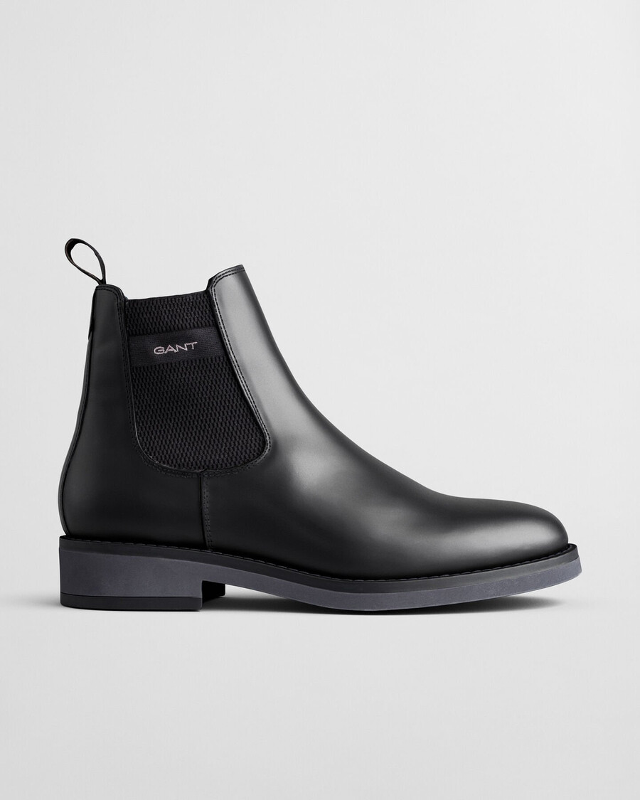 botas chelsea de piel prepdale - negras
