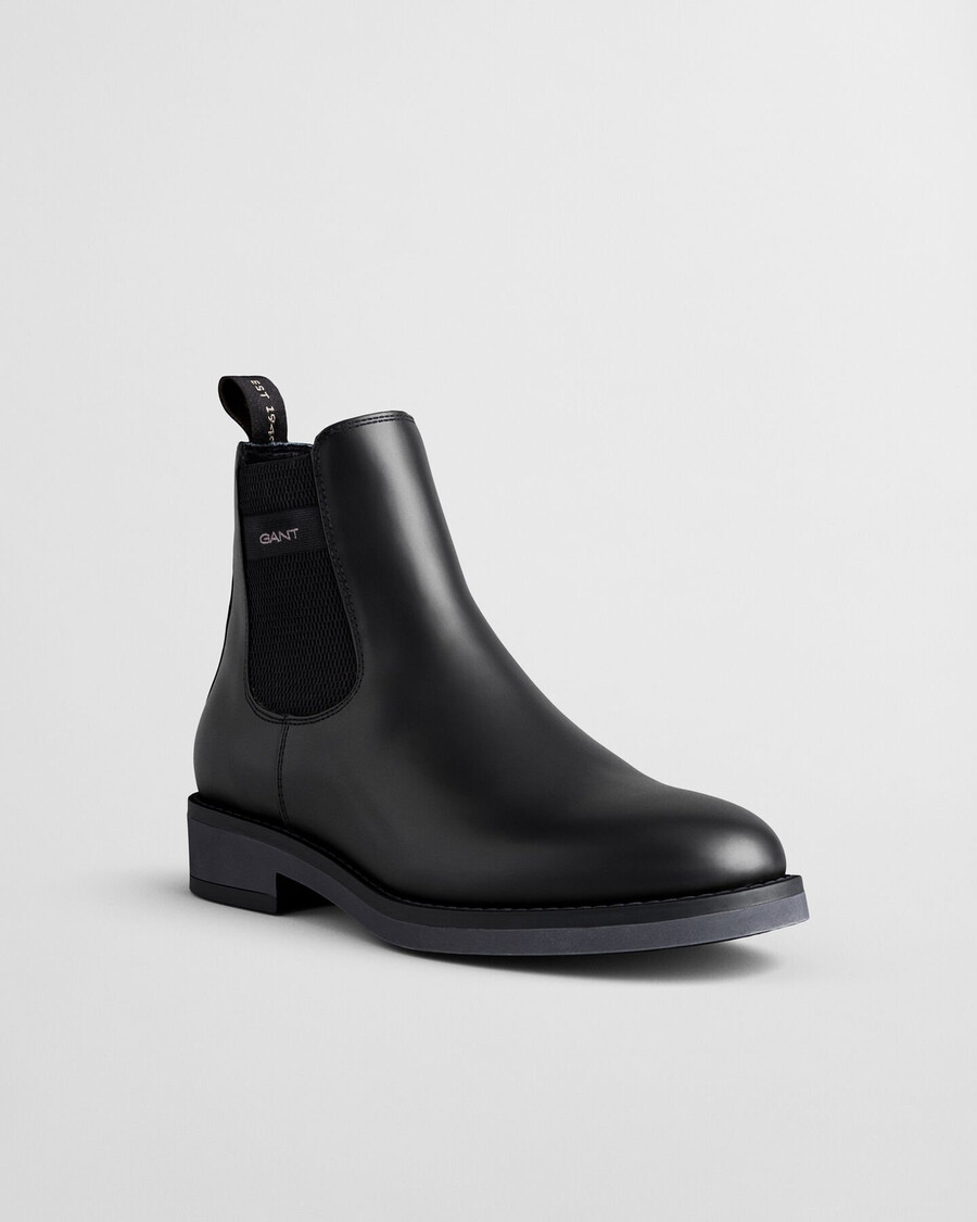 botas chelsea de piel prepdale - negras