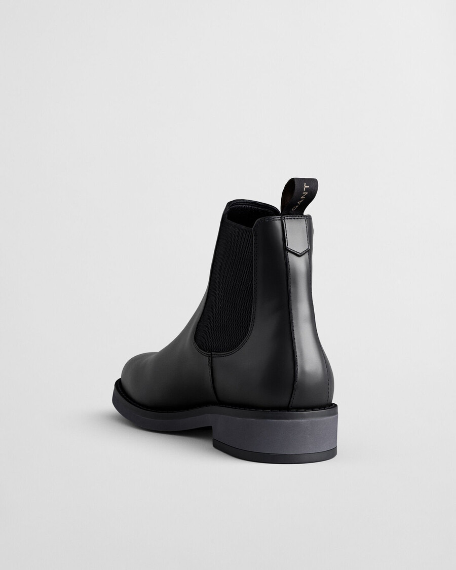 botas chelsea de piel prepdale - negras