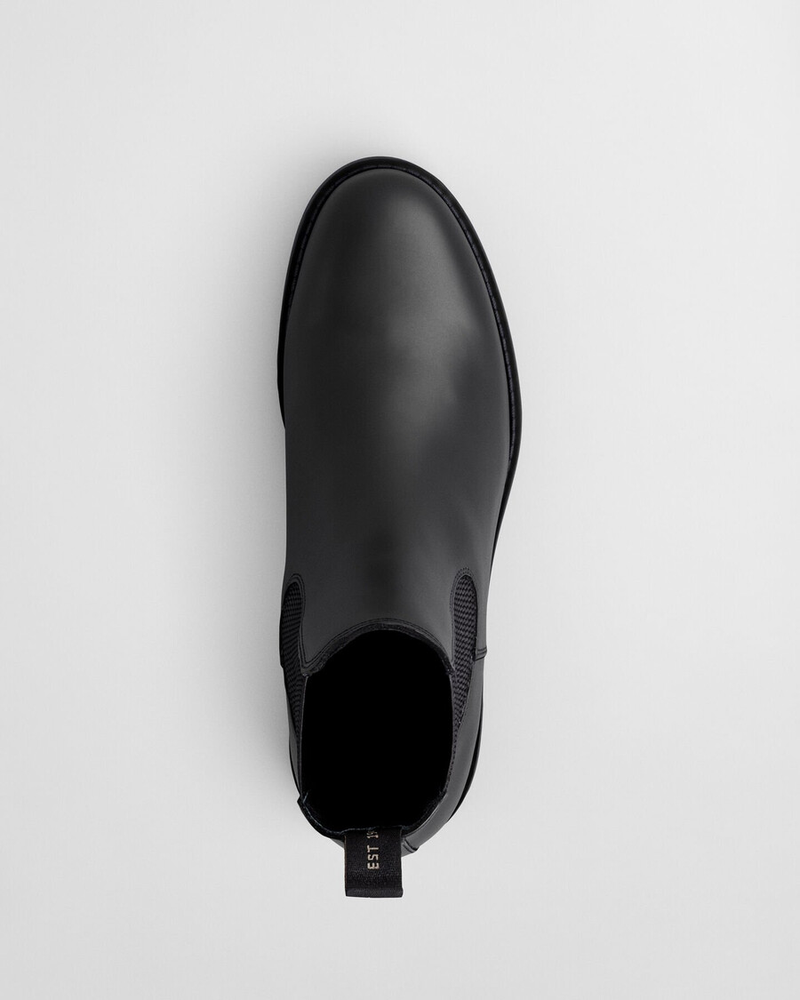 botas chelsea de piel prepdale - negras