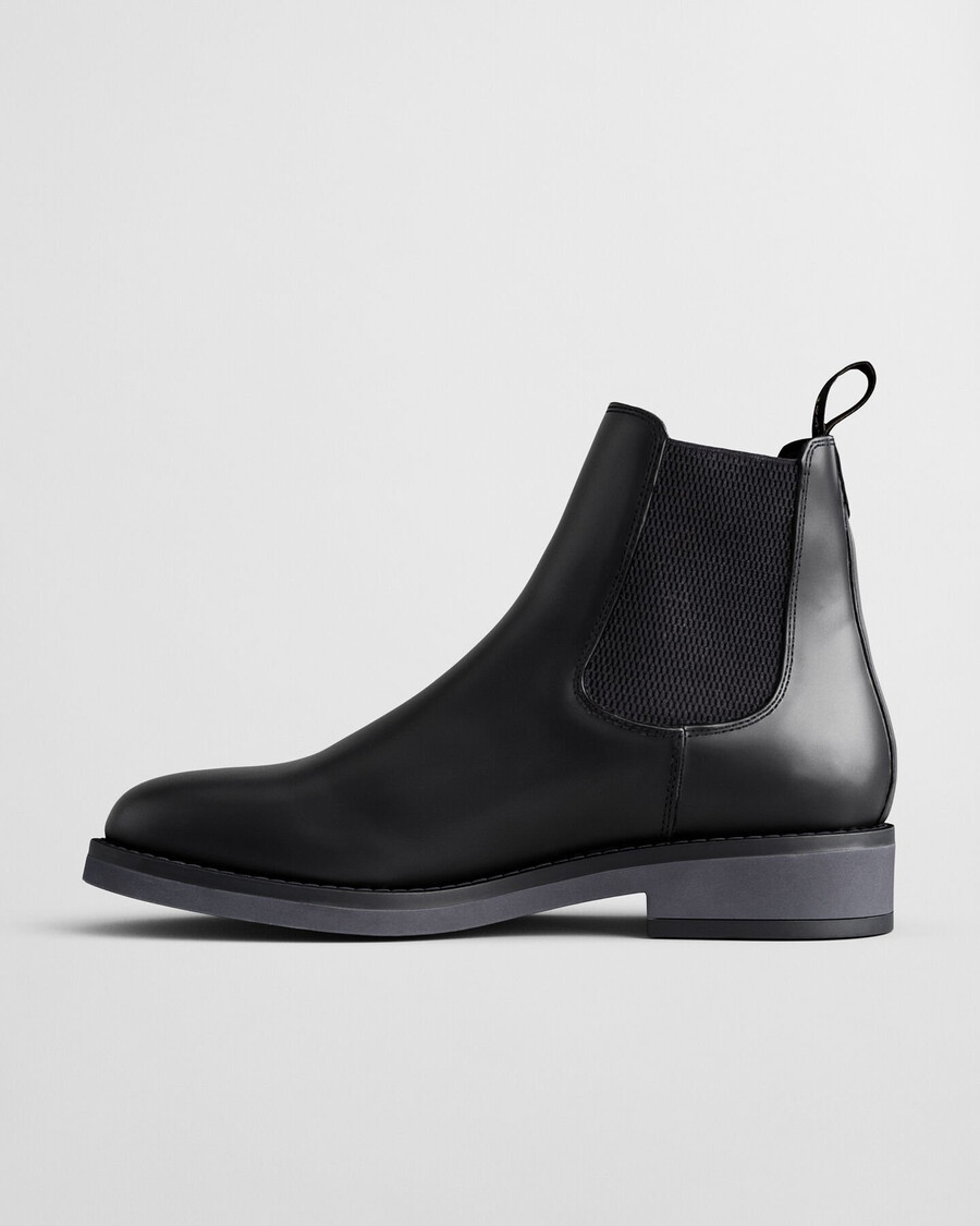 botas chelsea de piel prepdale - negras