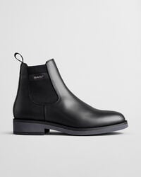 botas chelsea de piel prepdale - negras