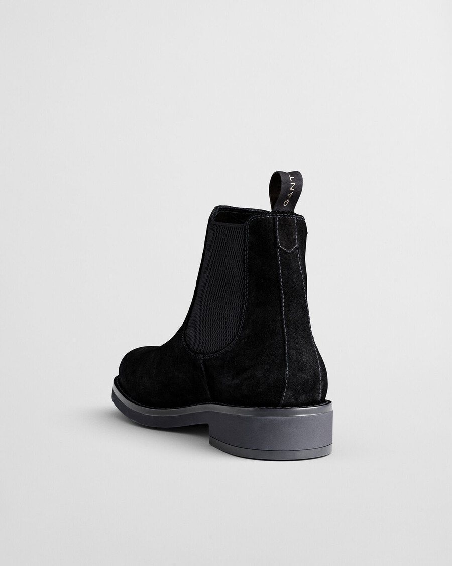 botas chelsea de ante prepdale - negras